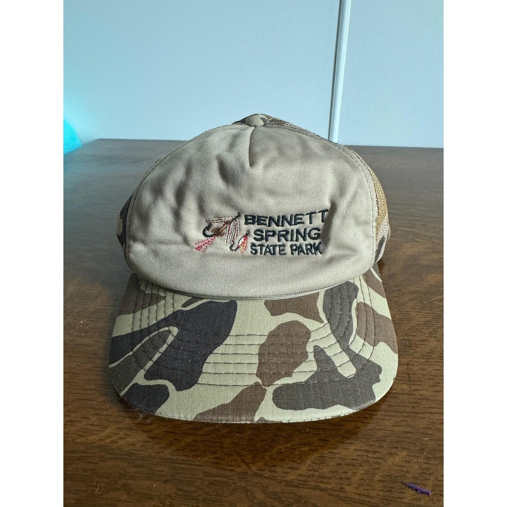 Vintage Bennett Spring State Park Headwear Hat Cap Trucker Snapback OSFA Mens